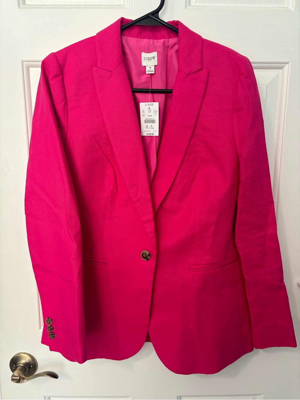 NWT J. Crew Bright Pink Blazer